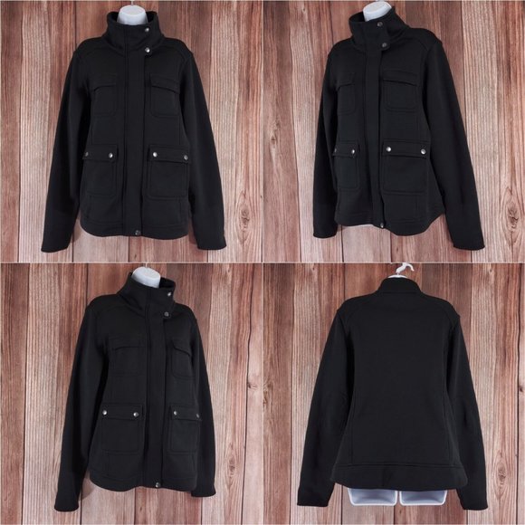 Patagonia Jackets & Blazers - Patagonia Better Jacket Womens XL Black Full Zip Pockets Fleece Lined Moto 25530